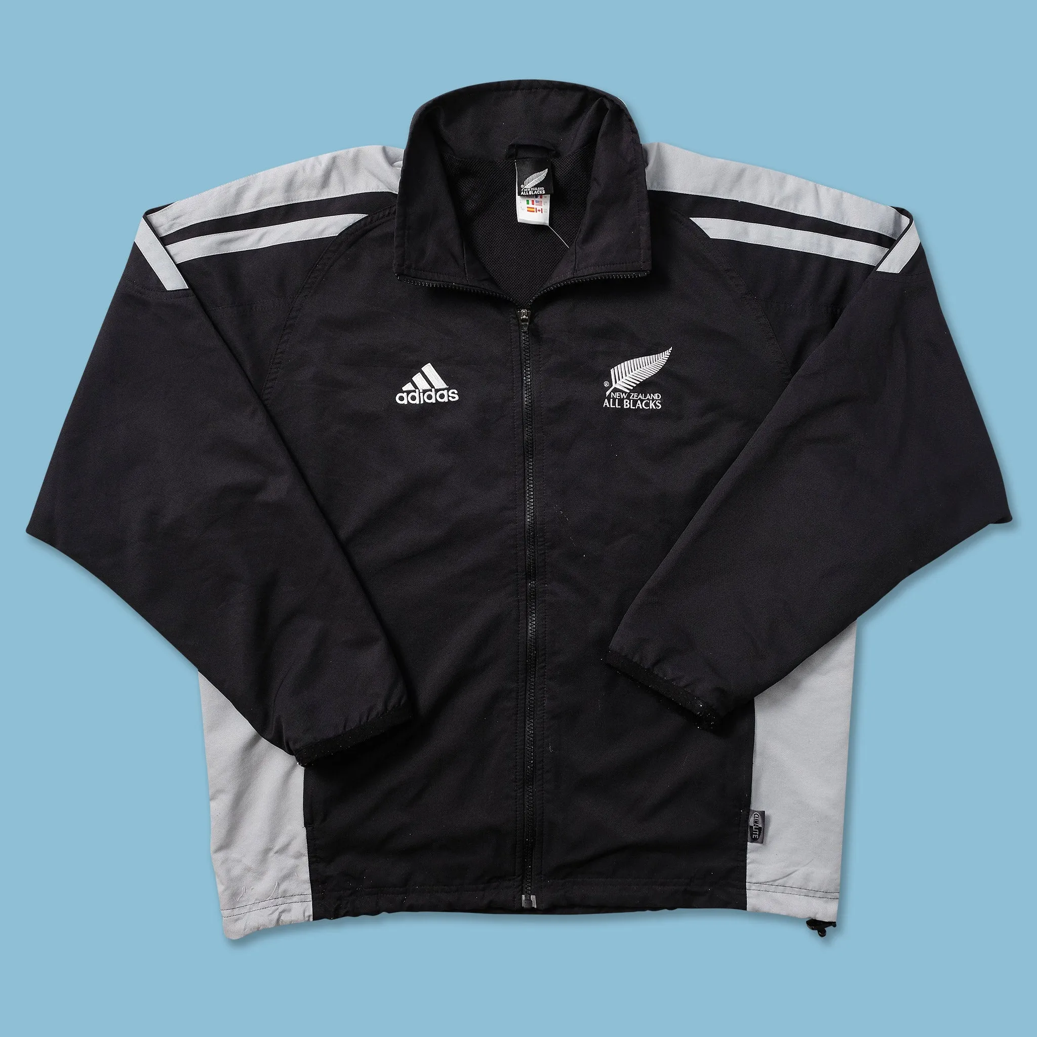 2001 adidas New Zealand All Blacks Track Jacket Medium