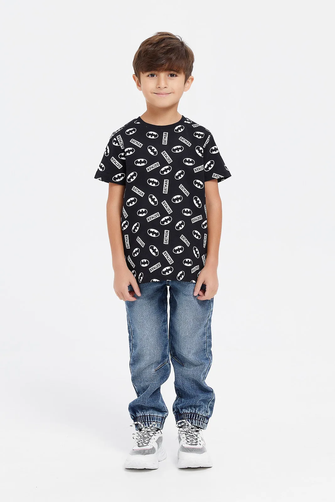 Boys Blue Denim Jogger Jeans