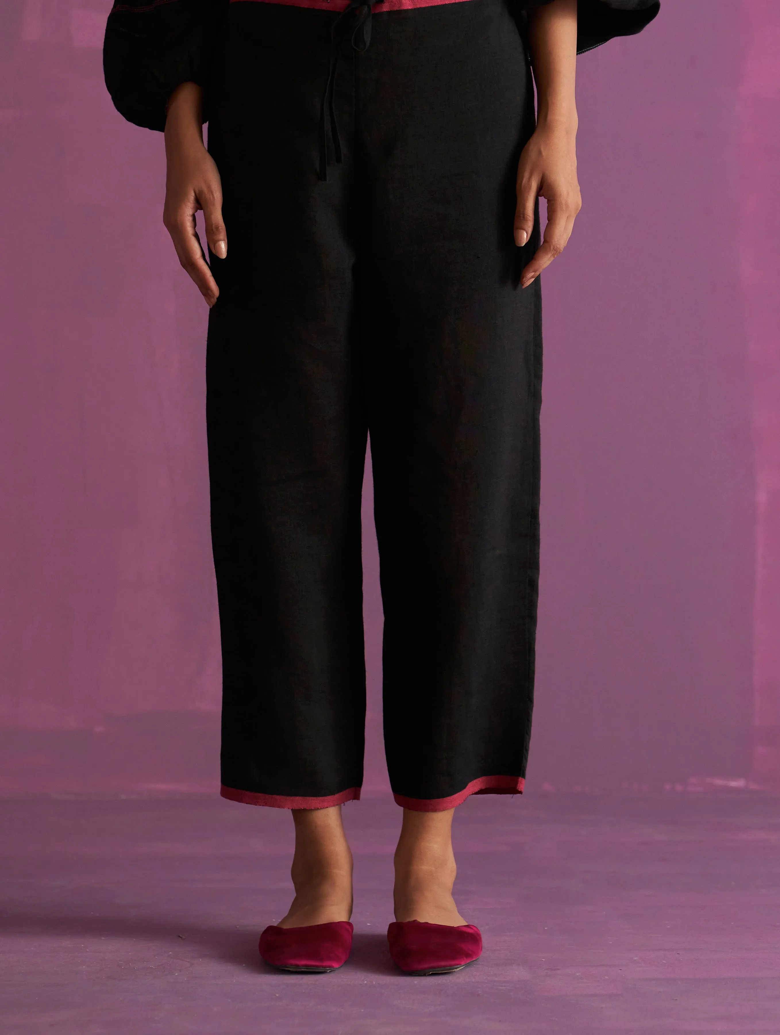 Clara Metallic Co-ord Set - Black