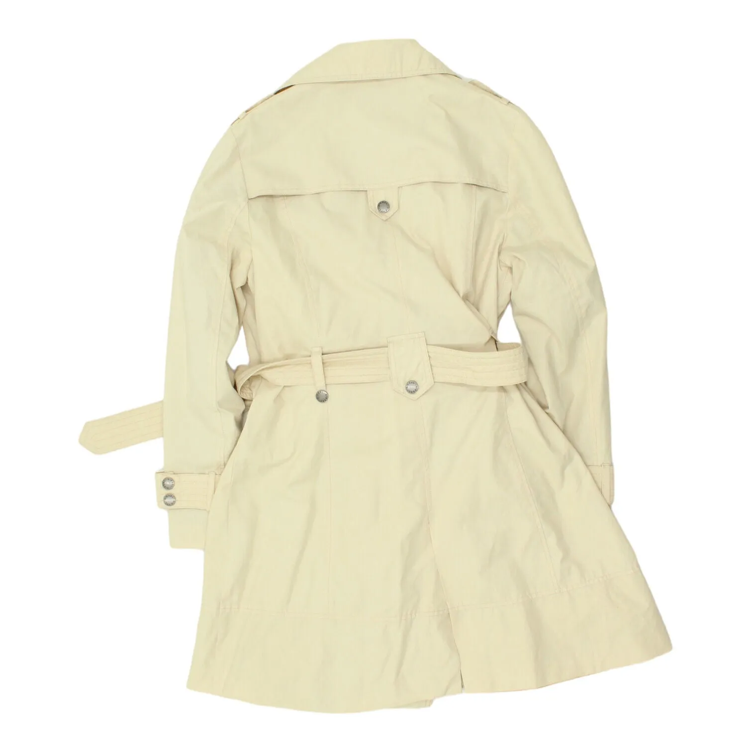 Diesel Womens Beige Double Breasted Trench Coat | Vintage Designer Belted Mac