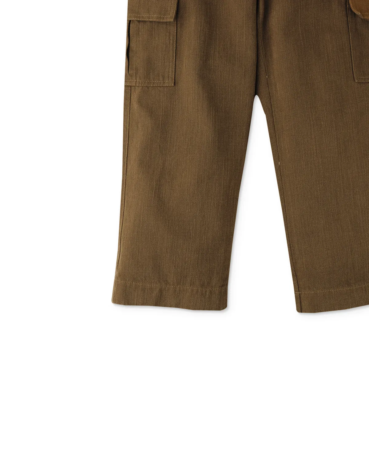 GIRLS HI RISE WIDE LEG CARGO PANTS