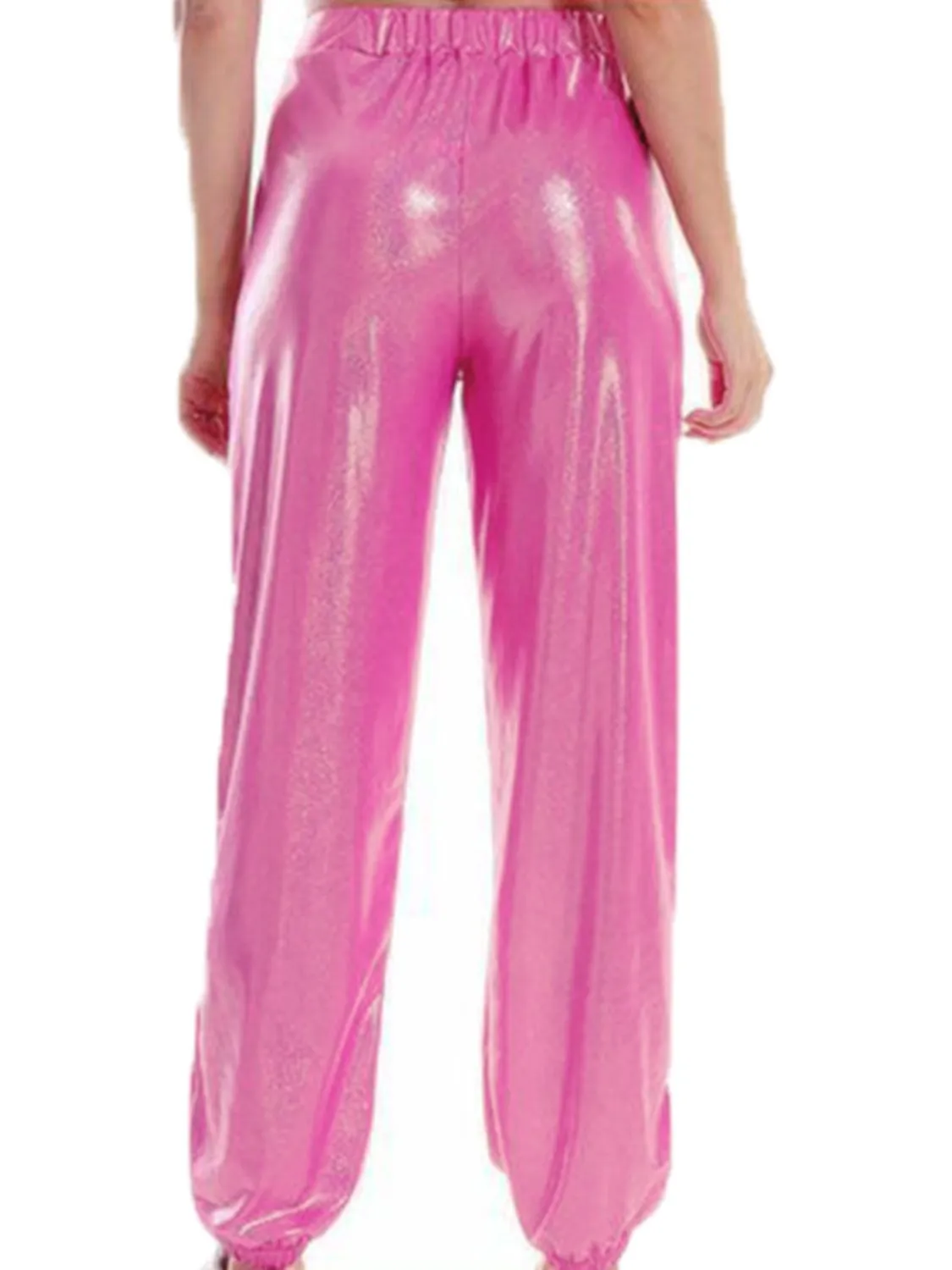 Golden Days Glitter Elastic Waist Pants with Pockets