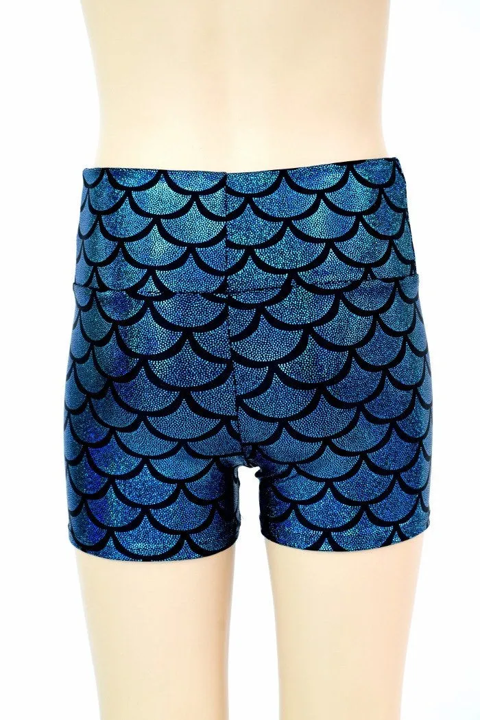 Kids Turquoise Mermaid Shorts