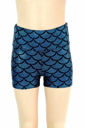 Kids Turquoise Mermaid Shorts