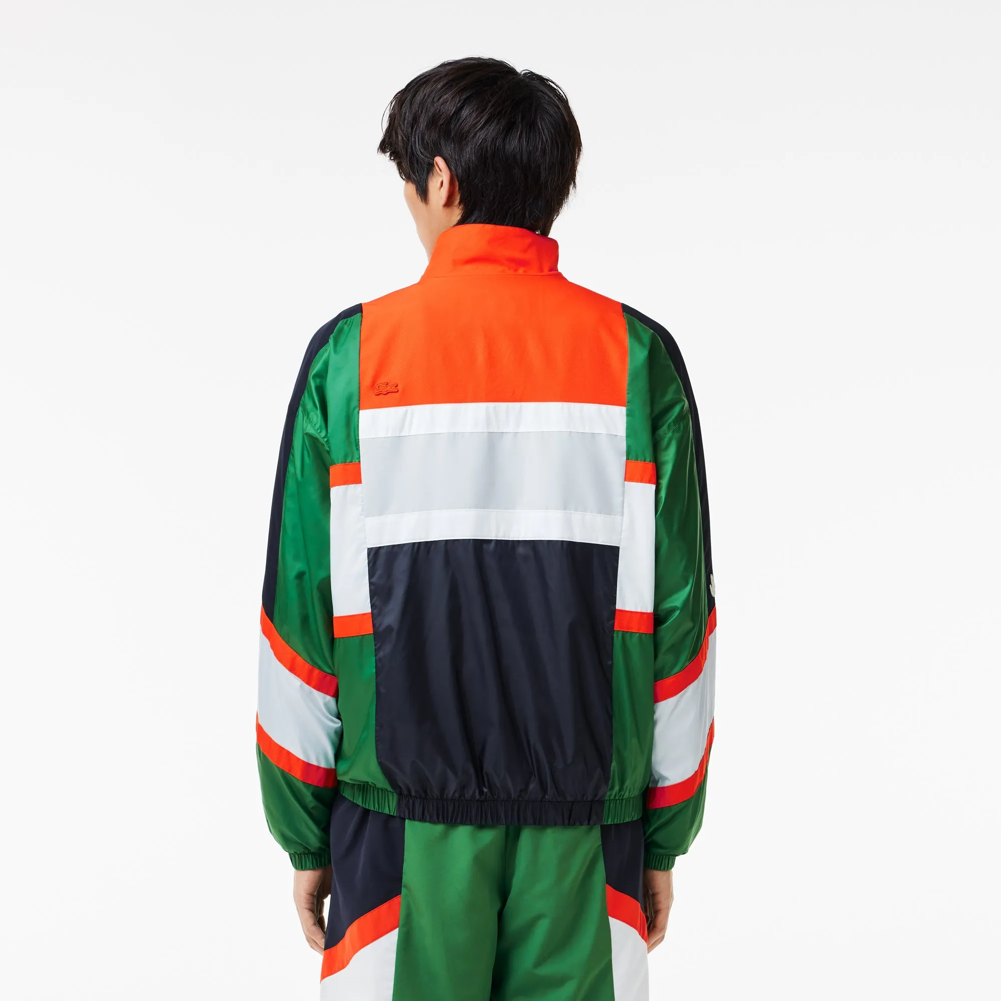 Mixed Material Colourblock Sportsuit Jacket