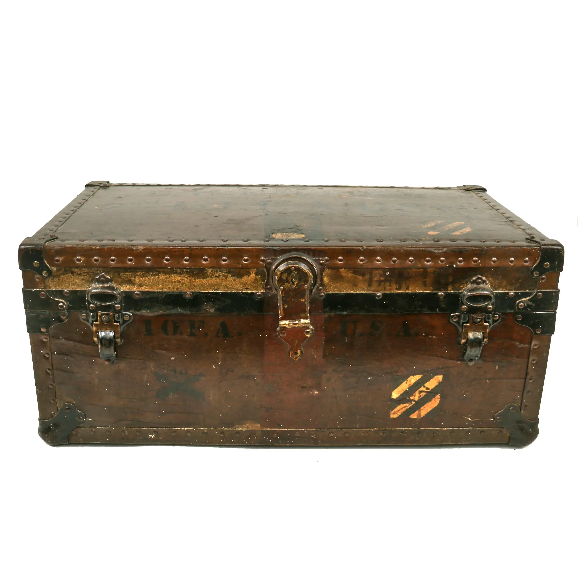 Original U.S. WWI Identified 3rd Division Officer’s Trunk Grouping - 10th Field Artillery