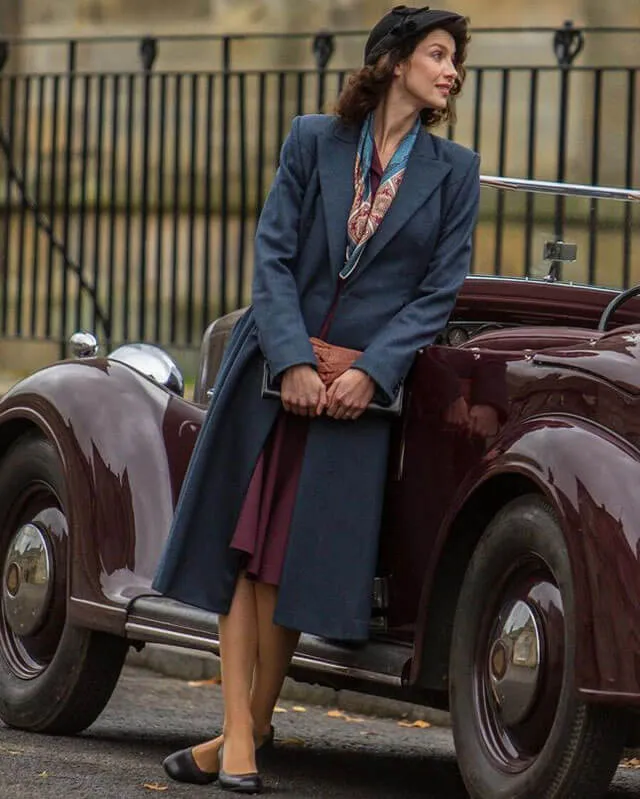 Outlander Claire Fraser Gray Frock Coat