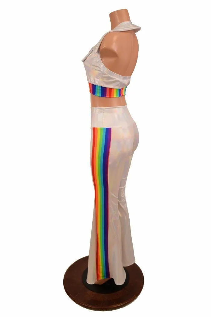 Retro 70's Solar Flares and Backless Halter Crop