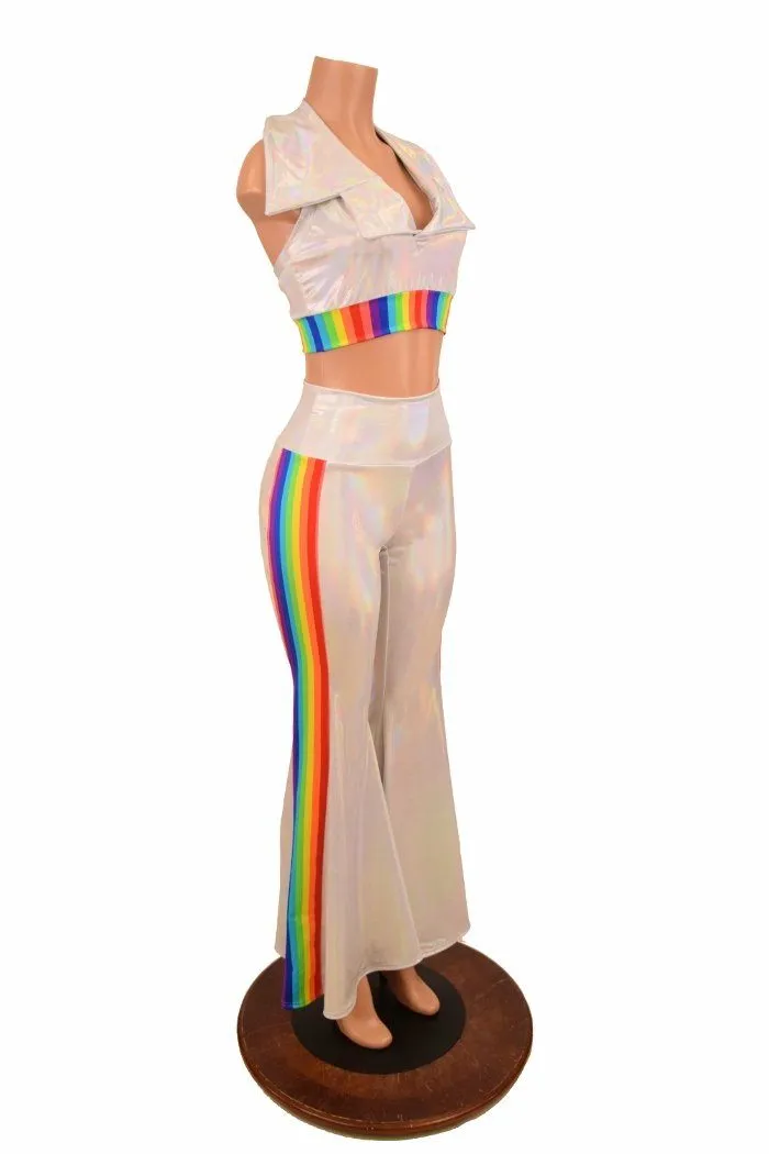 Retro 70's Solar Flares and Backless Halter Crop