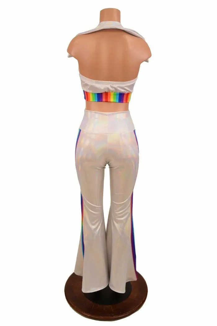 Retro 70's Solar Flares and Backless Halter Crop