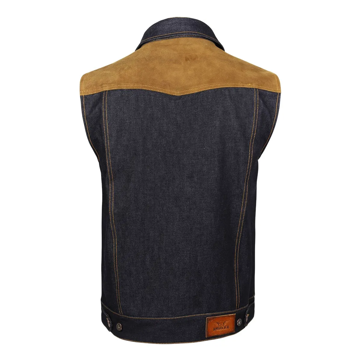 Rokker Mixed Vest - Denim