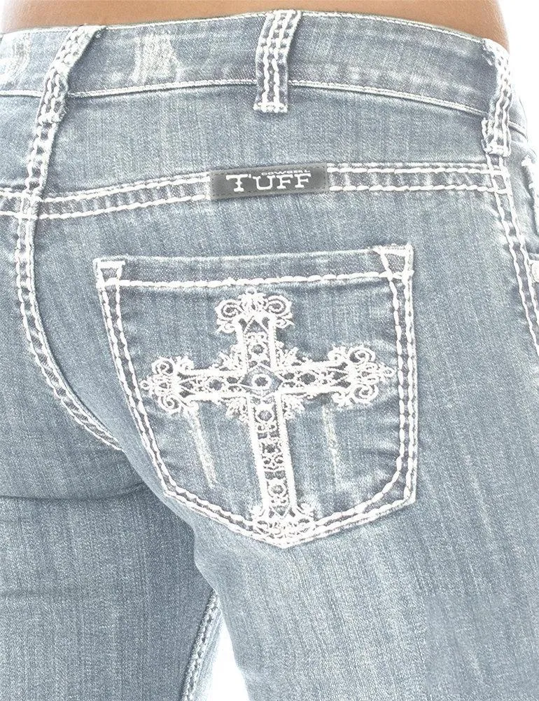 Silver Cross Washed Stretch Bootcut Jeans