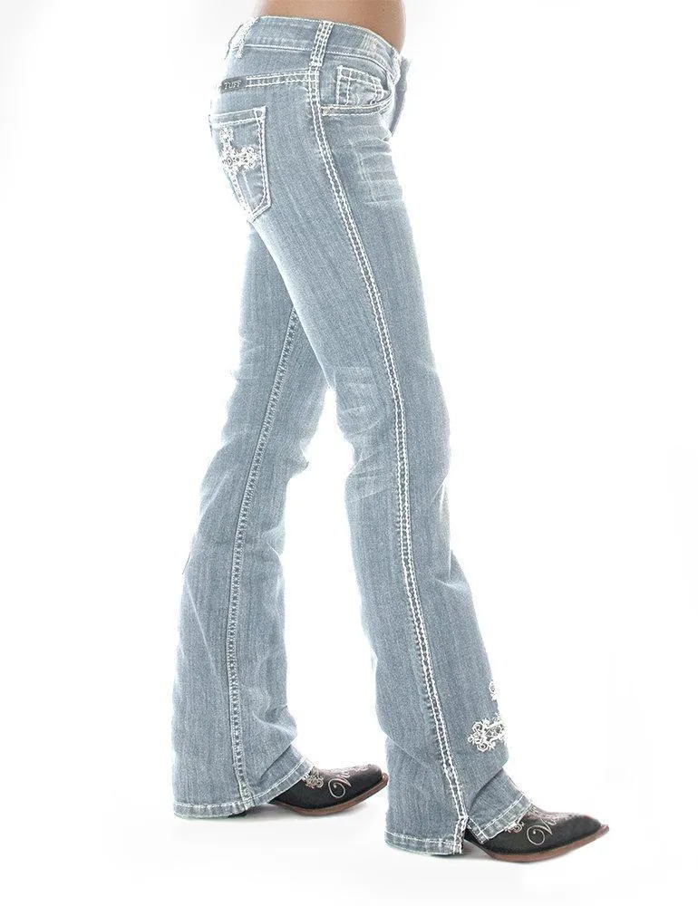 Silver Cross Washed Stretch Bootcut Jeans